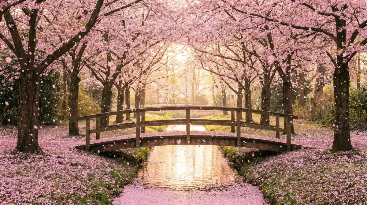 樱花桥畔 - 一二三四看片免费 唯美风景